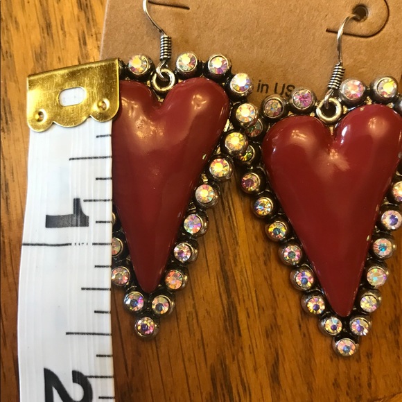 Treasure Jewelry Heart Fish Hook Earrings Coral Color Poshmark